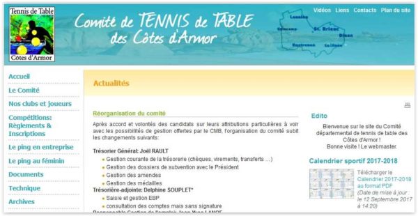 Comité de Tennis de Table des Côtes d'Armor