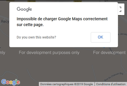 Google Maps Errors